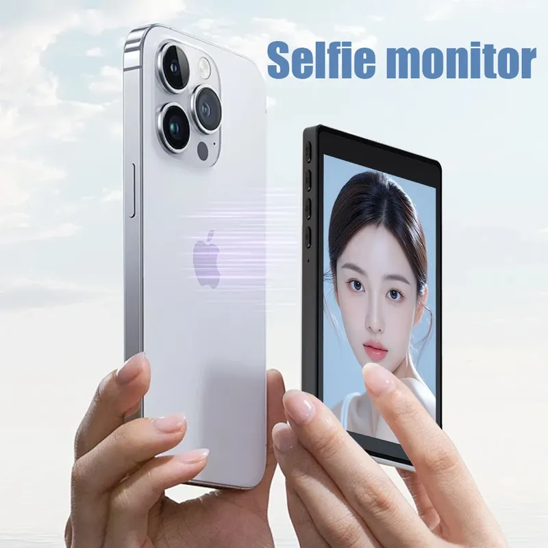 PT001 Magnetischer Handy-Vlog-Selbst-Timer-Monitor-Bildschirm mit Rückkamera-Monitor für Live-Streaming. Erstellen Sie den Inhaltsumfang in Selbstzeit
