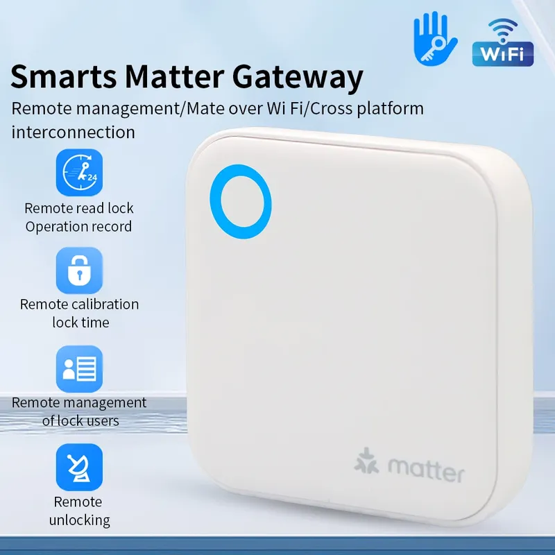 TTLOCK Matter Gateway G6 Bluetooth zu Wifi Smart Home Hub 2,4G WiFi Kompatibel mit TTlock App Apple Home Control für Türschlösser