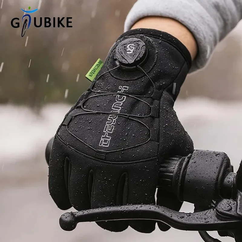 GTUBIKE Winter-warme Handschuhe für Männer und Frauen, verlängerte, verdickte, wind- und wasserdichte Sport-Touchscreen-Ski-Fahrradhandschuhe