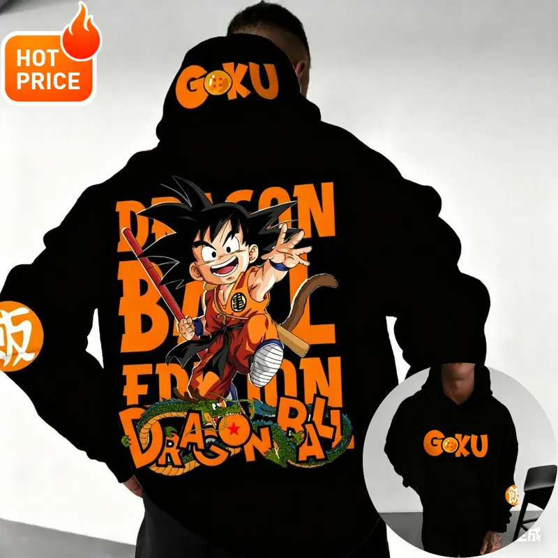 Son Goku Dragon Ball Herbst Harajuku Männer Hoodie Streetwear Frauen Vintage Winter Übergroßen Mit Kapuze Sweatshirt Langarm Unisex