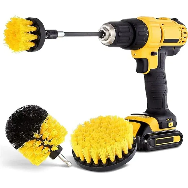 Elektrische Wäscher Pinsel Bohrer Set Pinsel Kit Bohrmaschinen Wäscher Pinsel Für Teppich Glas Auto Reifen Nylon Pinsel 2/3,5/4''
