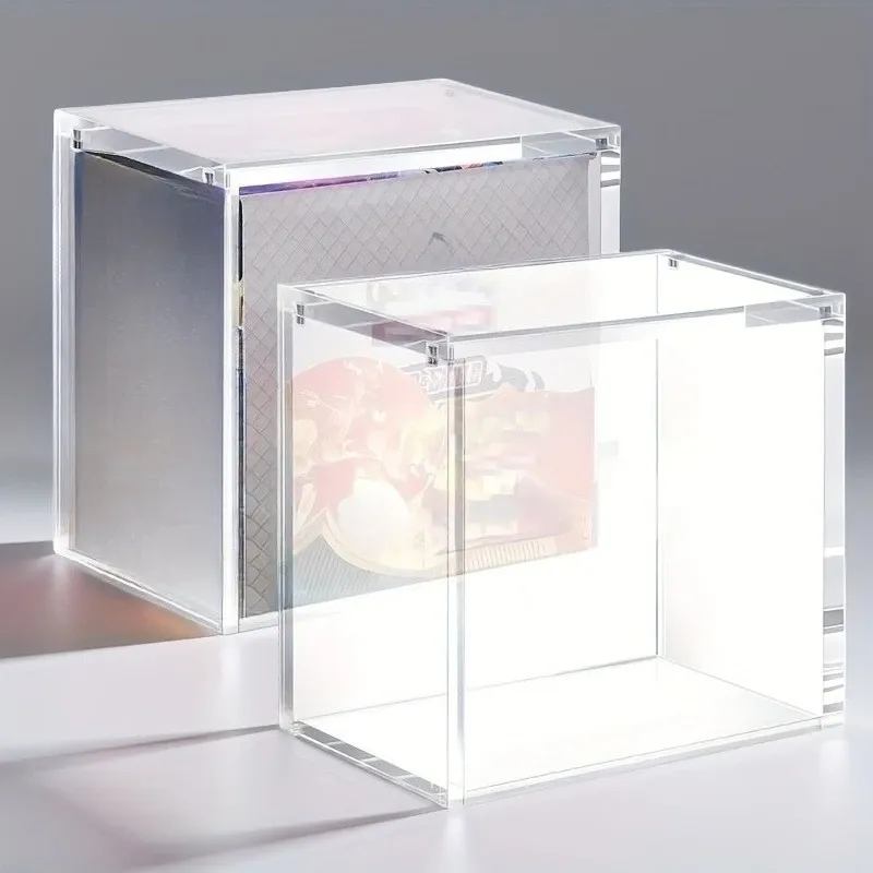 PGY 5 mm stapelbare Acryl-Vitrine für Booster-Box für ETB, transparente Box mit Magnetverschluss, Sammelkarten, Sammlerstücke, transparente Box