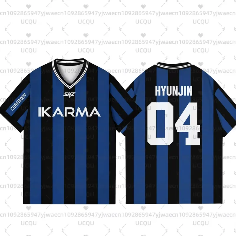 Kpop Stay Karma Album Fans TShirt Felix Bangchan Hyunjin Streetwear Casual Sport Oversize Kurzarm Herrenbekleidung T-Shirt