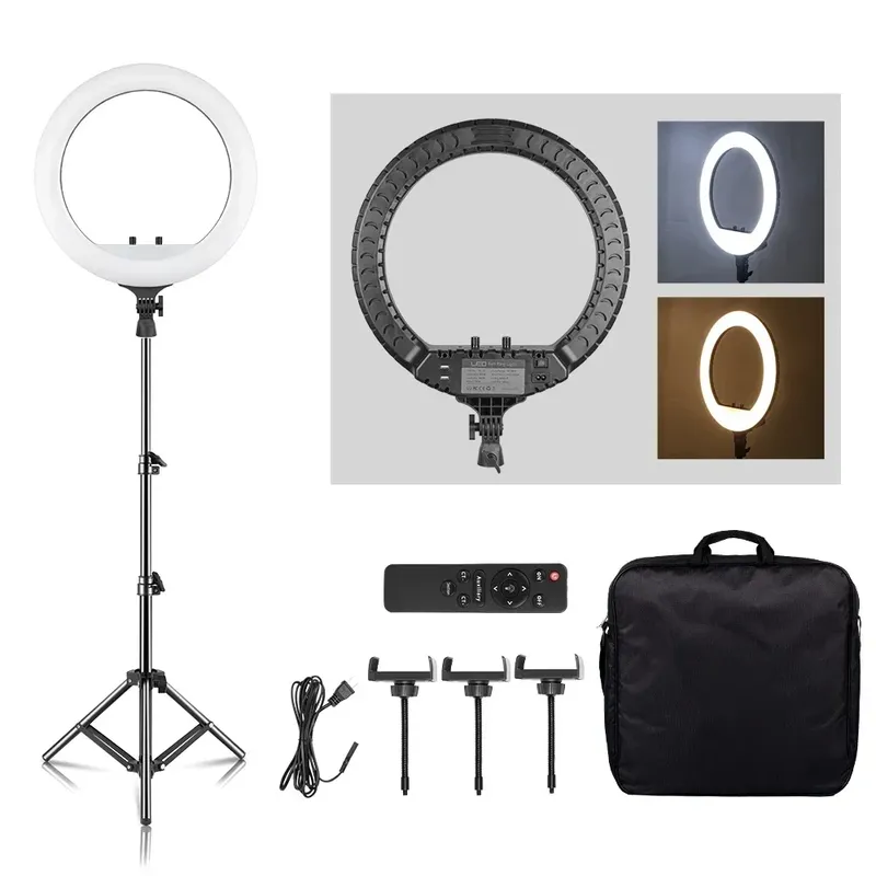 Sh 45cm 18 Zoll Rin glicht mit Stativ Stand USB Ladung Selfi LED Lampe dimmbare Fotografie Licht für Foto fotografie Studio
