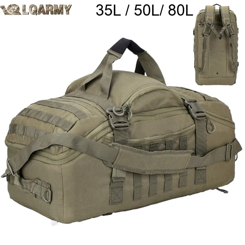 LQARMY 30L 50L 80L Outdoor Bergsteigen Tasche Molle Taktische Rucksack Große Seesack Wandern Camping Reisetaschen
