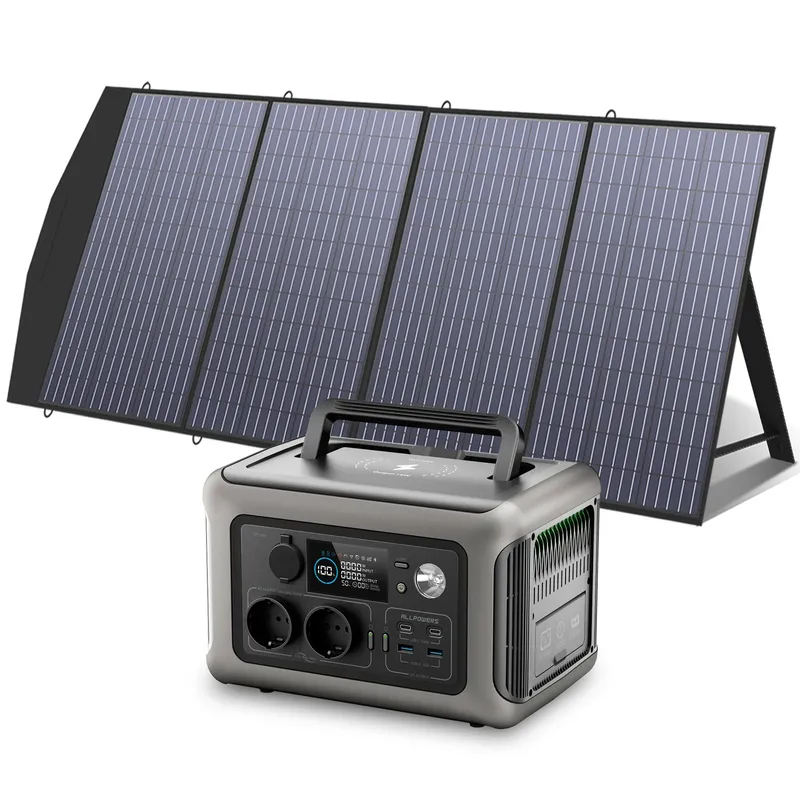 ALLPOWERS R600 299Wh 600W LiFePO4 Tragbares Kraftwerk mit 100W / 140W / 200W Solarpanel (optional) für den Heimgebrauch, Camping, Wohnmobil