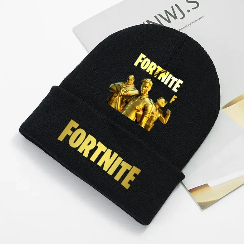Fortnites Series Strickmützen für Kinder, Outdoor, warm halten, heißes Spiel, Ptint-Stretch-Kappen, Herbst-Winter-Mütze, weiche, bequeme Geschenke