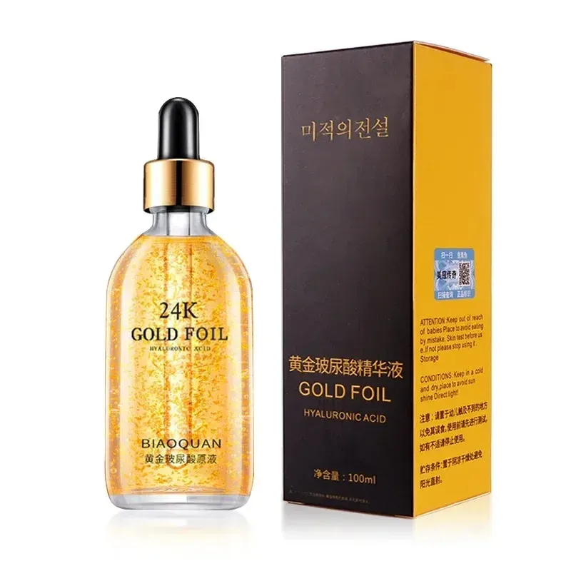 100 ml 24k Gold Hyaluronsäure Nicotinamid Gesichtsserum Anti Aging Gesichtslifting Kollagen Essenz Hautpflege Whitening Serum