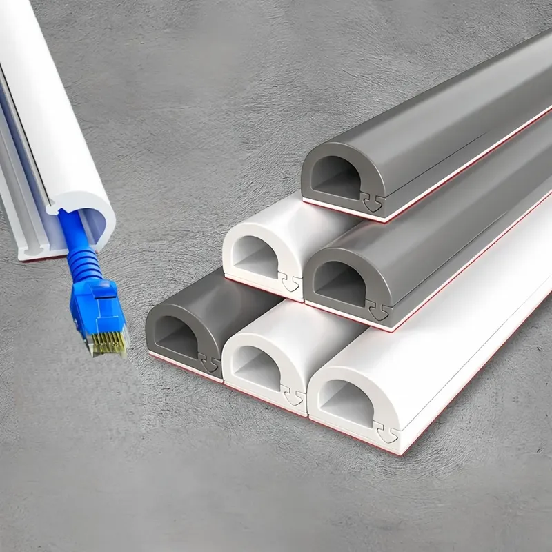    1PC Arc Anti-extrusion Boden Kabel Abdeckung Selbst-Kleber Power Verlängerung Verdrahtung Kanal Kabel Protector Hause Im Freien draht Veranstalter