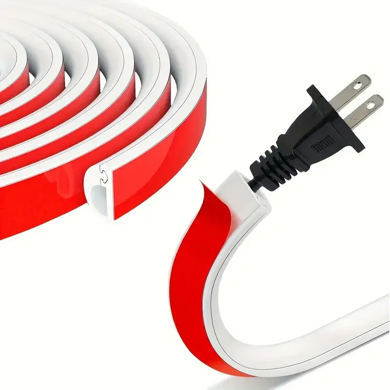 1 STÜCK 1/2/3/5 Meter Flexibles Bodenkabel Abdeckkabel Selbstklebendes Wandkabel Hider Internet Draht Kanal Kanal Schlitz Kabel Verwalten ﻿
