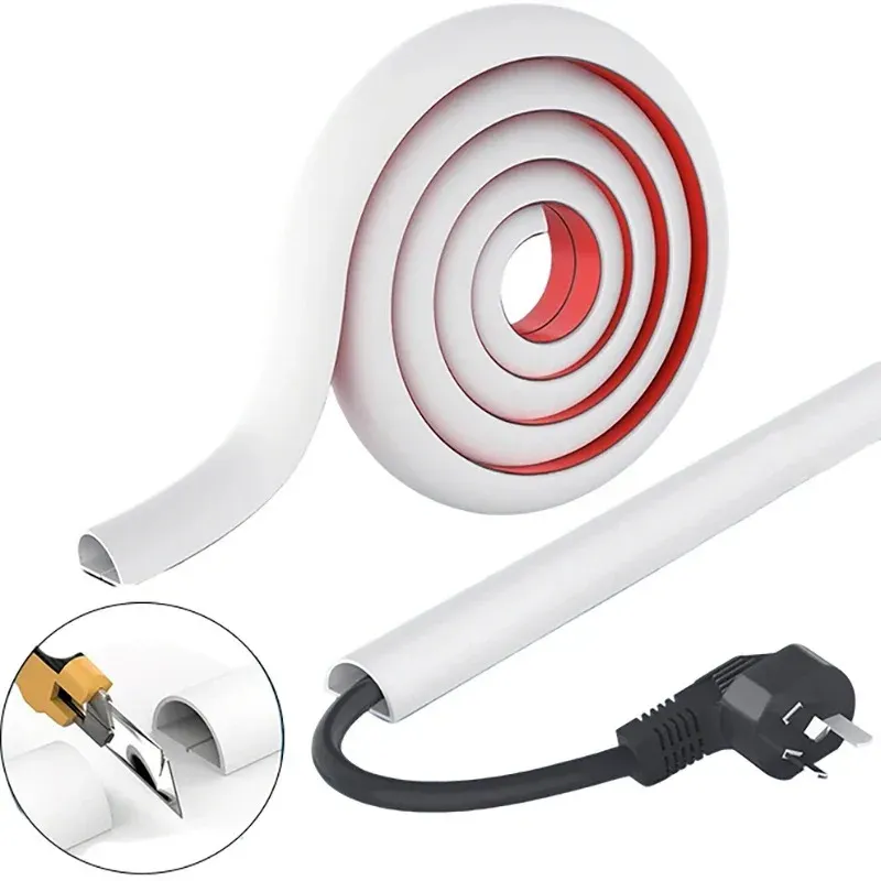 1PC 1m/2m/3meter Kabel Protector Selbst-Kleber PVC Draht Schutz Streifen Isolierung Kabel schutz Abdeckung Tragen Beständig Vorbeugen