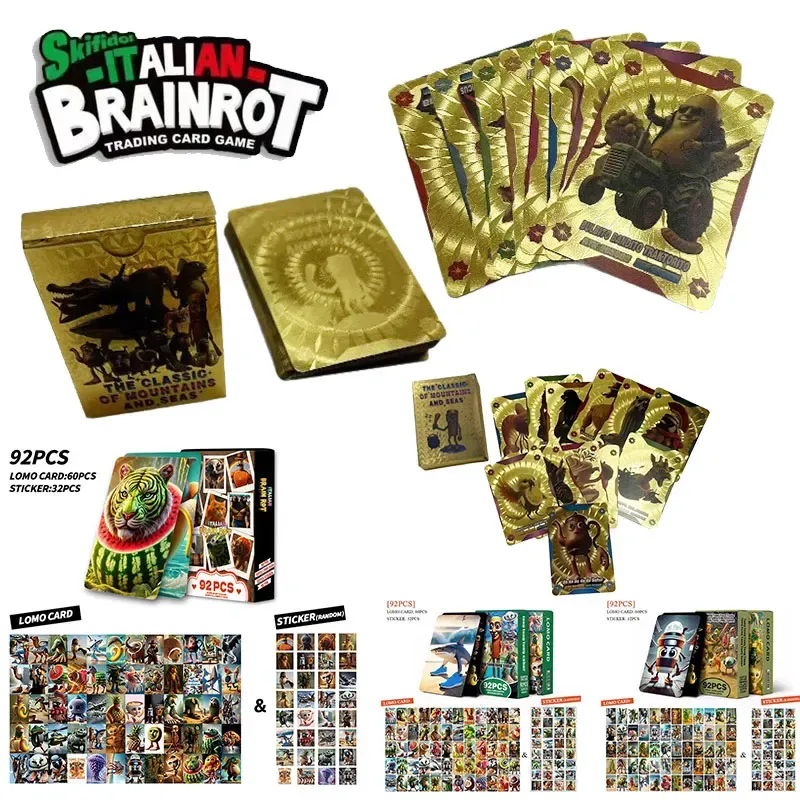 NEUE Brainrot-Karte, zufällige italienische Brainrot-Sammlung, Laserkarte, Tung, Tung, Sahur, Tralalero, Tralala-Karten, Brettspiel, Spielzeug, Geschenk