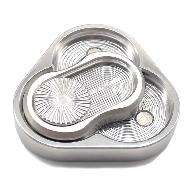Dreieck Fidget Slider Erwachsene EDC Metall Fidget Spielzeug ADHS Hand Spinner Magnetische Push Slider Angst Stress Relief Erwachsene Geschenke