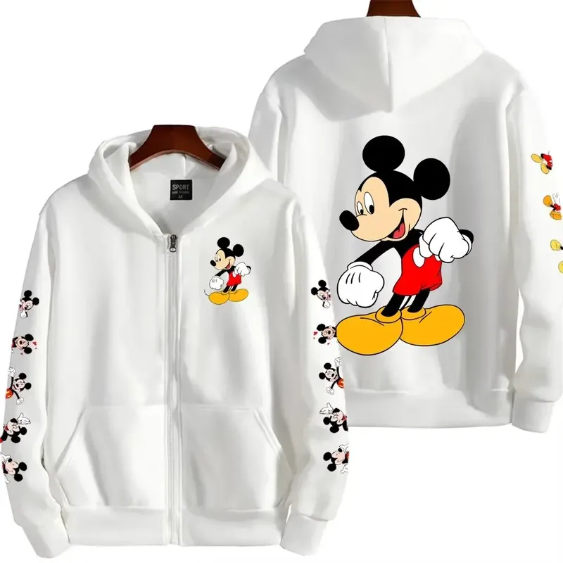 Unisex Disney Zip Up Hoodie Männer Frauen Übergroße Casual Lange Ärmel Streetwear Sweatshirt Herbst Winter Trendy Neue Y2k Kleidung