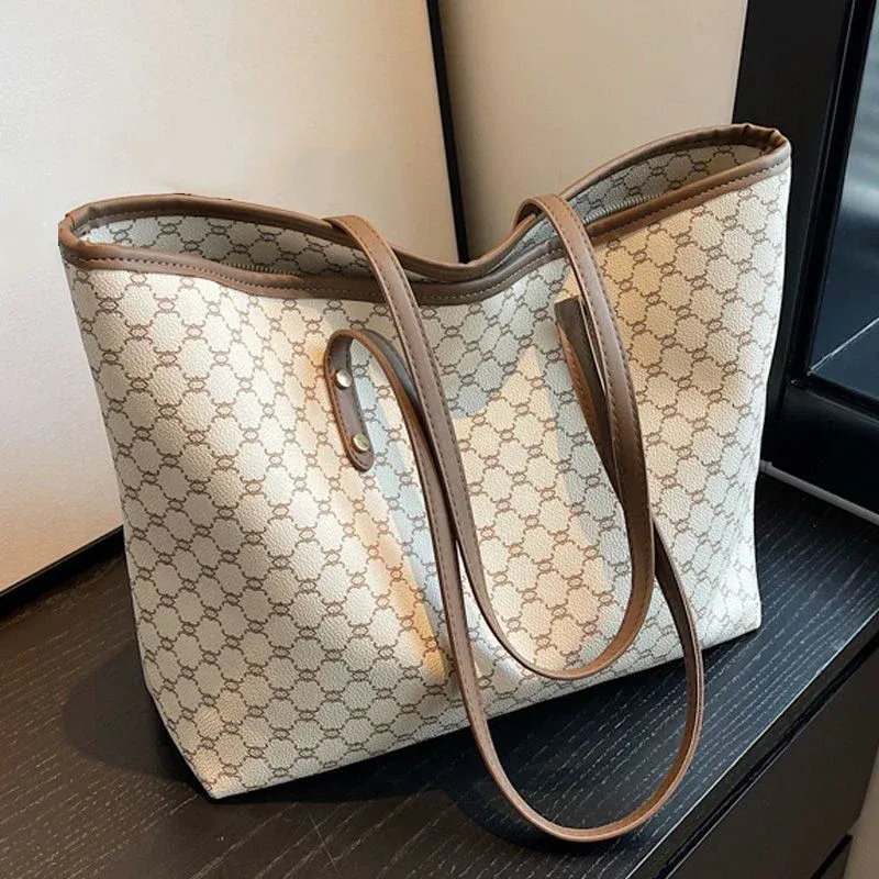 Umhängetasche mit großer Kapazität, Damen-Handtasche aus PU-Leder zum Pendeln und Freizeitgebrauch, vielseitige Tragetasche
