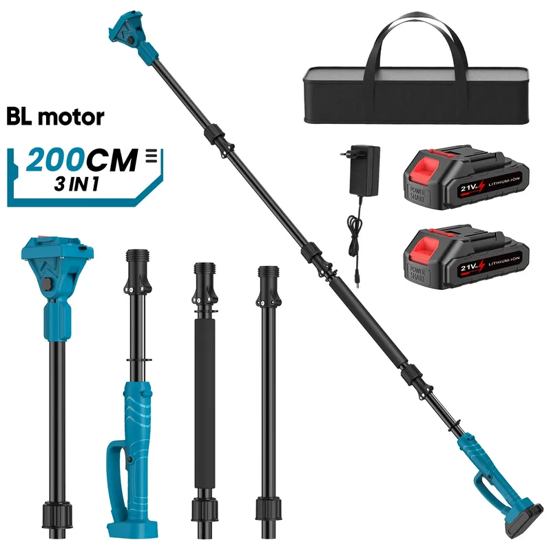 2 m lange Plug-In-Verlängerungsstange für elektrische Gartenschere und Kettensäge 180 °   Passen Sie die Teleskopstange mit hohem Zweig für den 18-V-Teig von Makita an