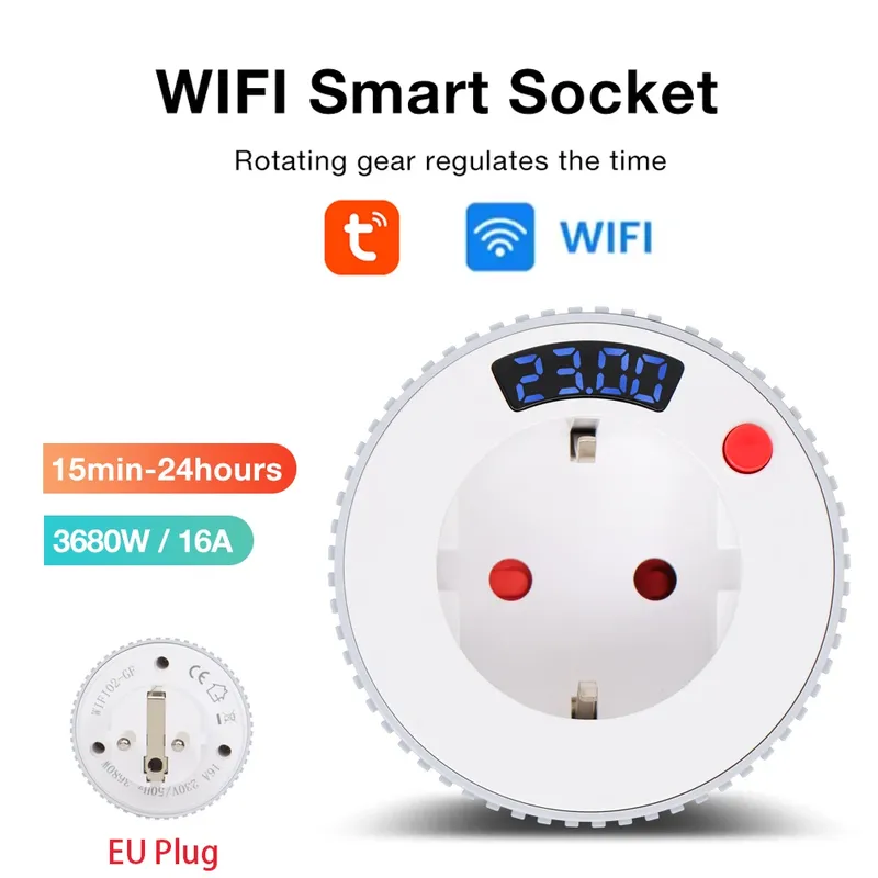 WIFI Tuya Timing Buchse 24-stunden Countdown-Timer Schalter Mechanische Timer 16A 3680W High-power Automatische Abschaltung controller