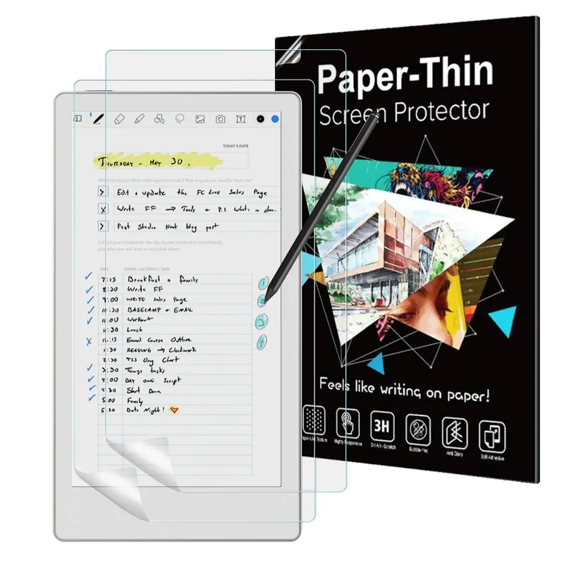 2er-Pack Displayschutzfolie für Remarkable Paper Pro Move 7,3 Zoll 2025, zum Schreiben und Zeichnen wie auf Papier, kratzfest und blendfrei