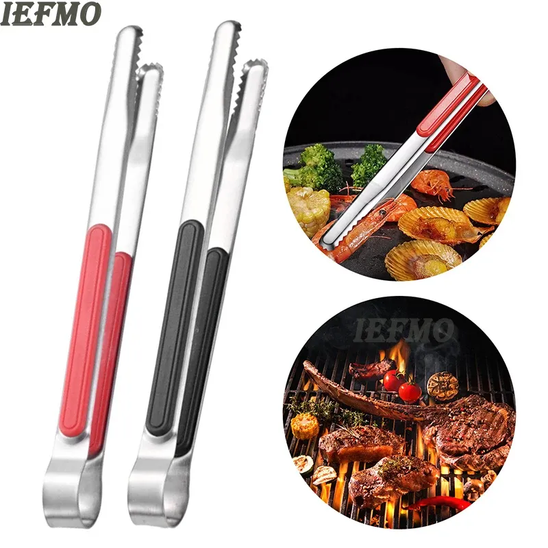 Edelstahl BBQ Grill Zange Lebensmittel Kochen Werkzeuge Hot Pot Buffet Clip Backen Brot Steak Clip Küche Werkzeuge