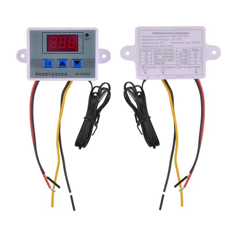W3002 Digitale Steuerung Temperatur Mikrocomputer Thermostat Schalter Thermometer Neue Temperaturregler 12/24/220 V Für Arduino