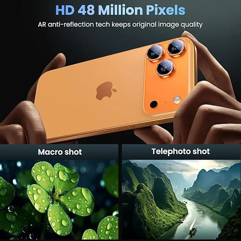 2-3 Stücke Orange Für 17 Pro Max Kameraobjektivschutz Glas Metallring Einfache Installation Abdeckung Für Iphone 16 17 Air Zubehör
