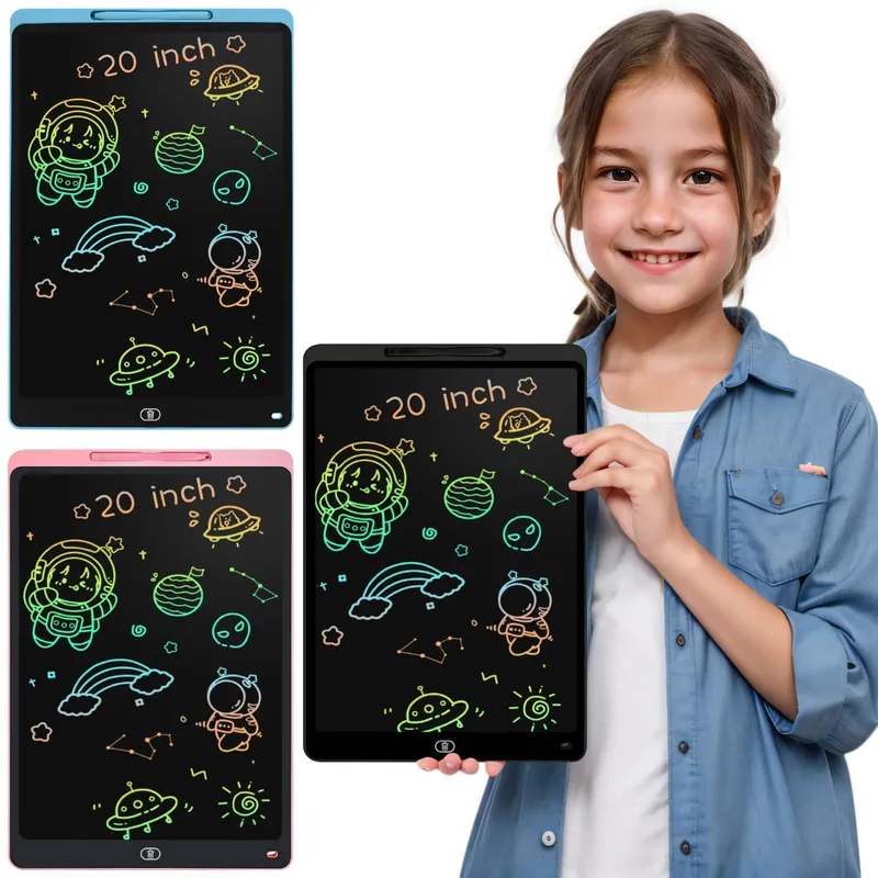 16/20-Zoll-Schreibtafel-Zeichentablett für Kinder, großer elektronischer Zeichenblock mit buntem Bildschirm, digitales Grafiktablett-Spielzeug