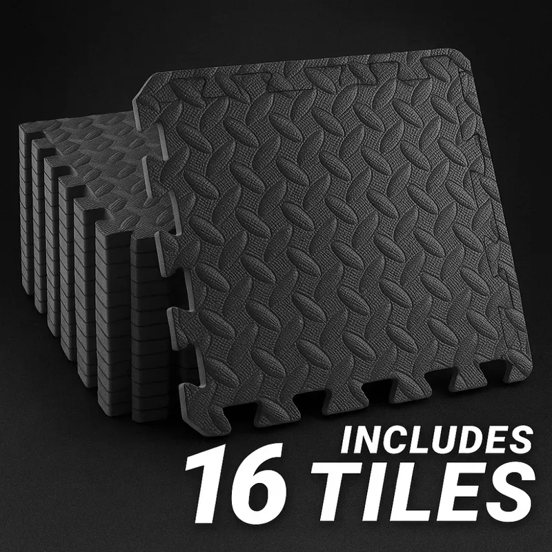 16-teilige Fitness-Yogamatte, weiche EVA-Schaum-Puzzlematte, rutschfeste, ineinandergreifende Gymnastikmatte, Schutzmatte für Fitnessgeräte