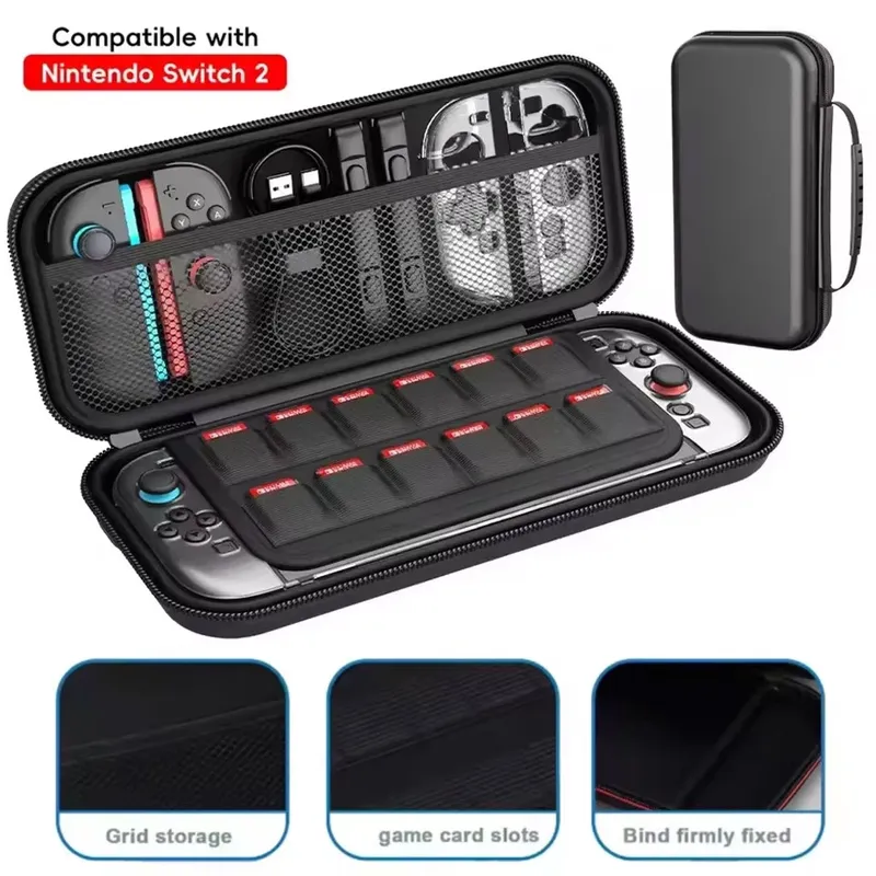 Tragbare Tragetasche für Nintendo Switch 2, Reise-EVA-Harttasche, wasserdichte Schale, Aufbewahrungsraumtasche für NS Switch 2 Zubehör