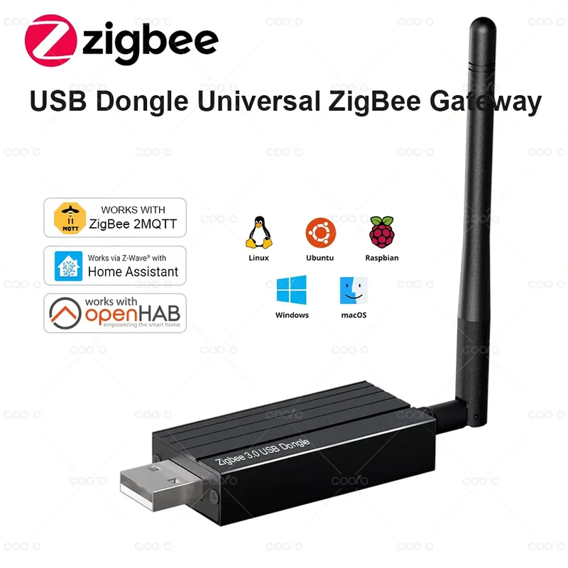 Zigbee 3.0 USB-Dongle Plus Universal Zigbee Wireless Gateway Hub unterstützt Home Assistant Zigbee2MQTT Raspbian Ubuntu MacOS