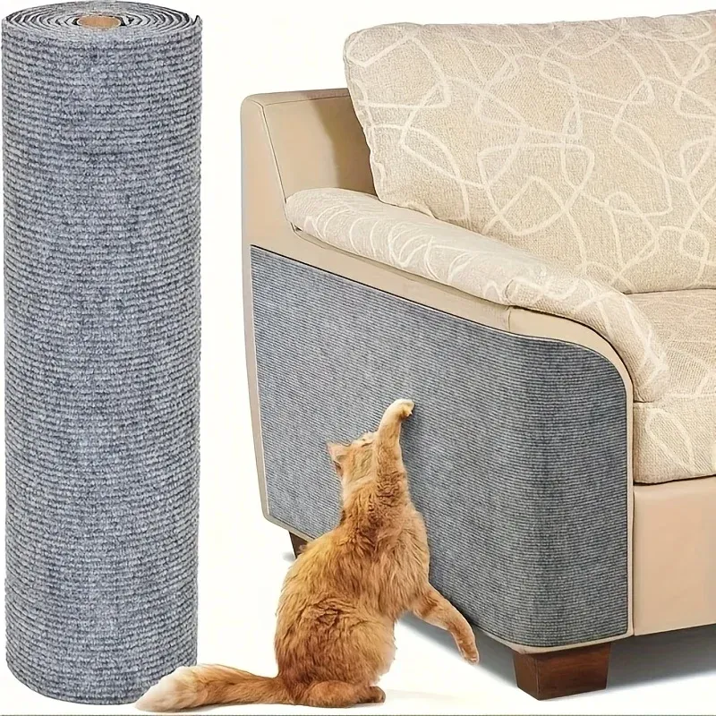 2 m langer, zuschneidbarer Katzenmöbelschutz mit selbstklebenden Kratzpads zum Schutz von Sofatischen, Türen und Katzenbäumen vor Katzenkrallen