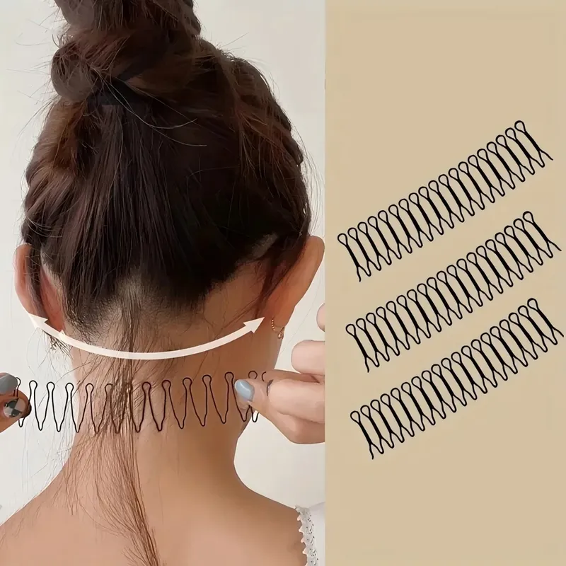 1/3Pcs Basis U Form Haar Styling Zubehör für Frauen Mädchen Französisch Twist Hochsteckfrisur Brötchen Halter Werkzeuge Unsichtbare gebrochenes Haar Haarnadel
