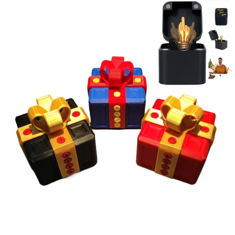Lustiges Streich-Geschenk, Mittelfinger, Neuheit, Weihnachtsgeschenk, Spielzeug für Erwachsene, Überraschung, Pop-Up-Box mit Schrauben, nerviges Geschenk für Freunde