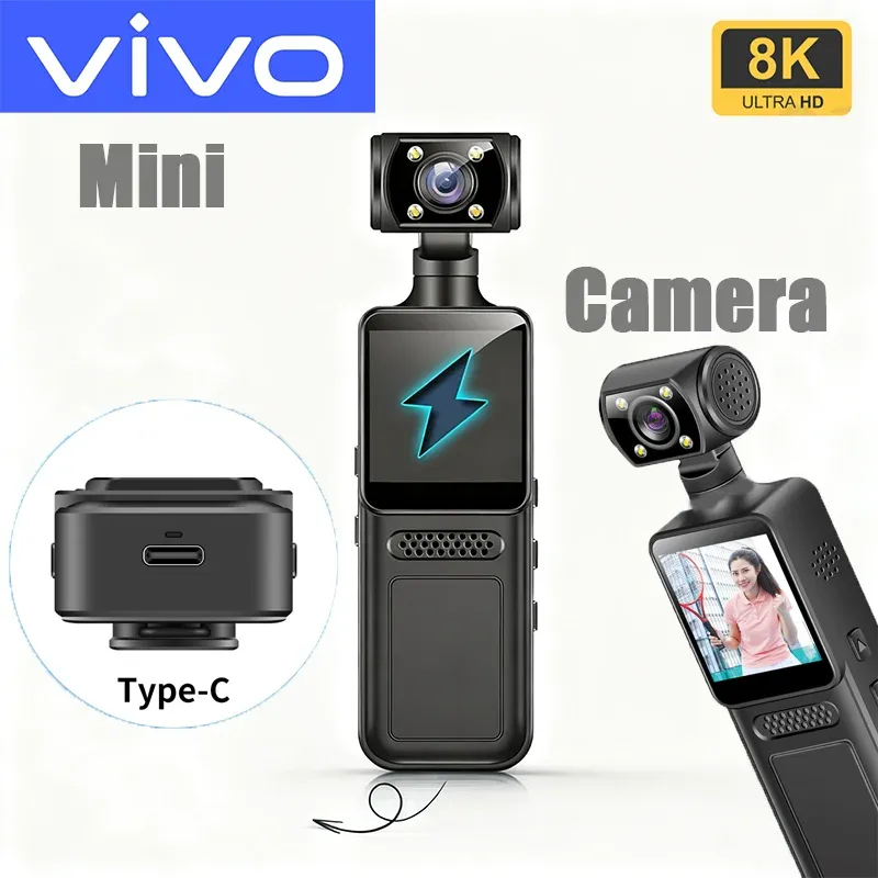 VIVO Mini Neue Kamera 8K HD Handliche Tragbare Digitale Videokamera Professionelle Anti-Shake-Kamera Nachtsicht-Actionkamera