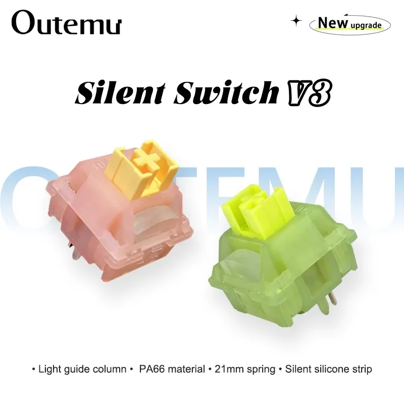 Outemu Silent Peach V3 Switch Lubed Silent Lemon V3 Switches Mechanische Tastatur Linear Tactile 5Pin Hot Swap PA66 Pre Lubed POM