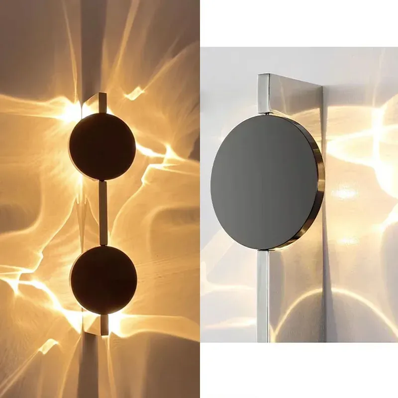 Moderne LED-Wandleuchte, drehbar, gewellt, Wandleuchte, Edelstahl, Atmosphäre, Wandleuchten, Hotel, Schlafzimmer, Bettkopfbeleuchtung