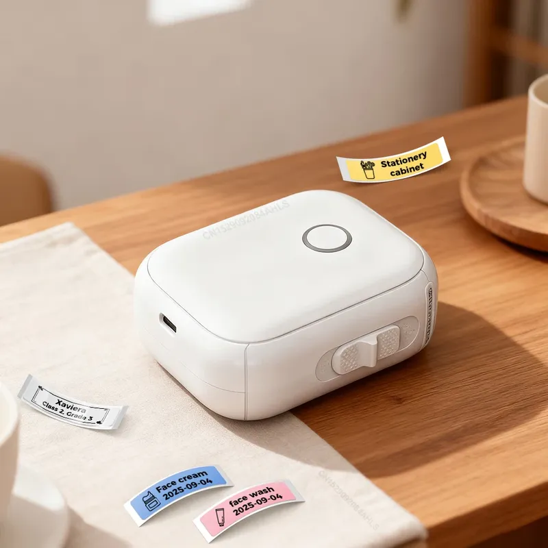 Klebeetikettendrucker Marklife P12 Tragbarer Etikettierer Tintenloser Thermodrucker mit P12 Etikettenaufkleber Druckertasche Bluetooth Maker