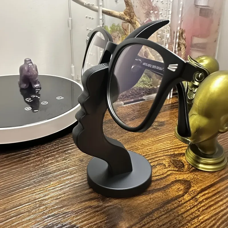 Brillenhalter mit menschlichem Gesicht, sichere und künstlerische Aufbewahrungslösung, erhöht die Dekoration von Schreibtischen oder Nachttischen, praktisch und minimalistisch
