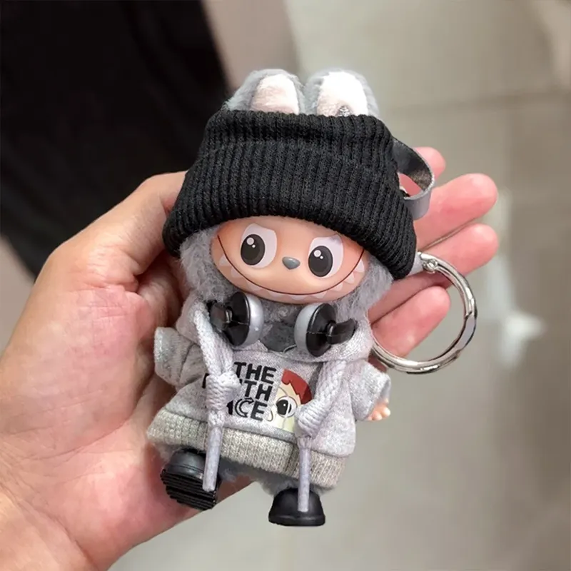 Neue Für Mini Labubu 4,0 Pin Für Liebe Serie Plüsch Puppe Kleidung Mode Hoodie Hosen Set für Labubu Puppe Kleidung Zubehör geschenk