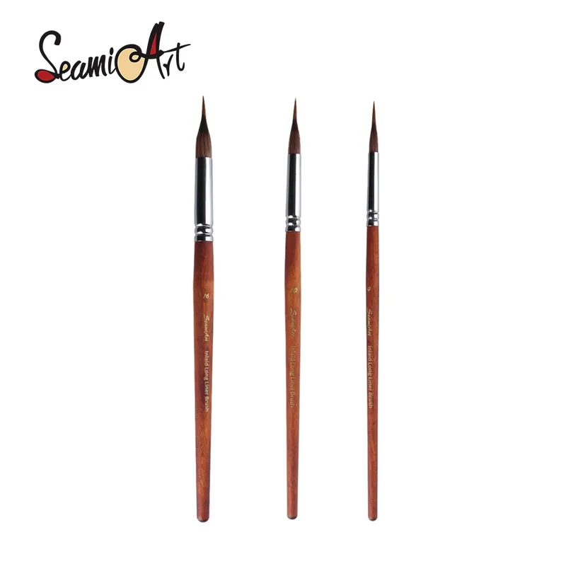 SeamiArt 1 Stück eingelegter langer Liner-Pinsel, klassischer Nylon-Aquarell-Umrisspinsel, Landschaftsmalerei für Kunstbedarf