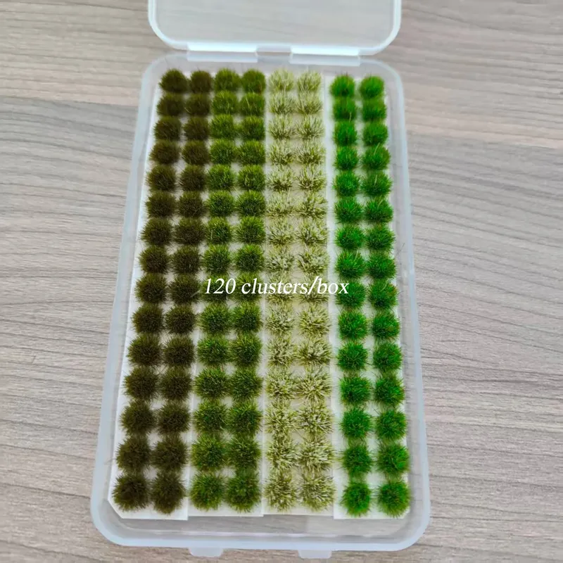 Miniatur-Statik-Grascluster-Modellbausätze, 3 mm, Graspflanzen, Materialien für DIY-Landschaftslayout, Diorama-Zubehör
