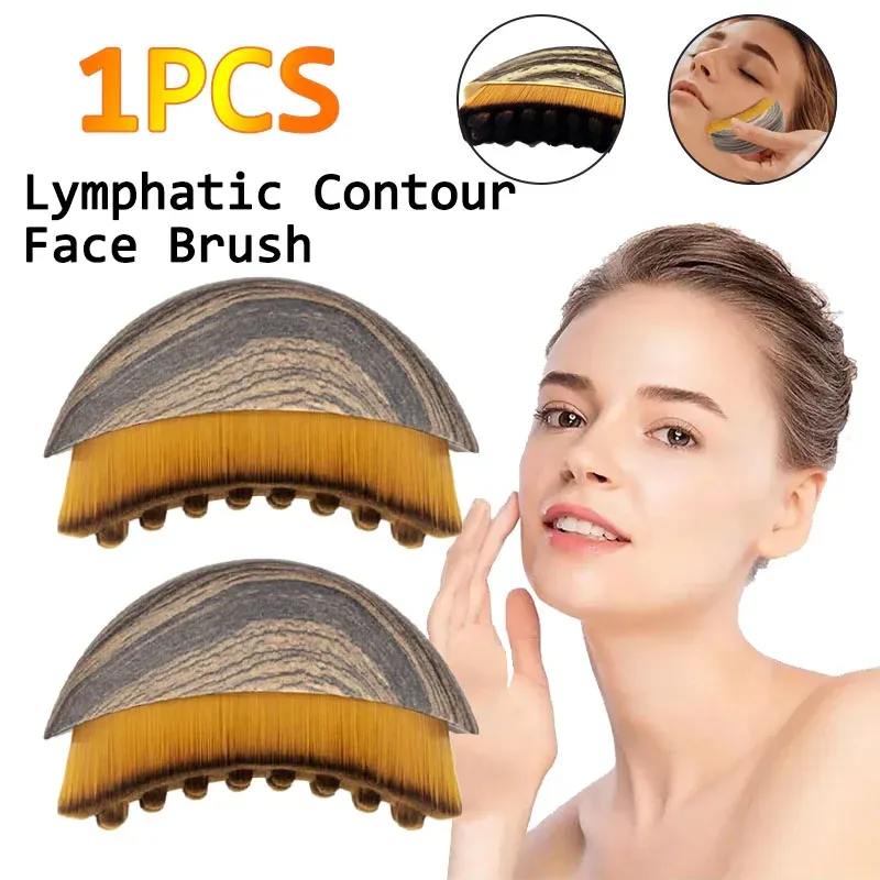 Lymphkontur-Gesichtsbürste, ergonomisch geformt, passend für das formvolle Entwässerungsmassagegerät für das Gesicht und die Haut. Präzise LBHL31