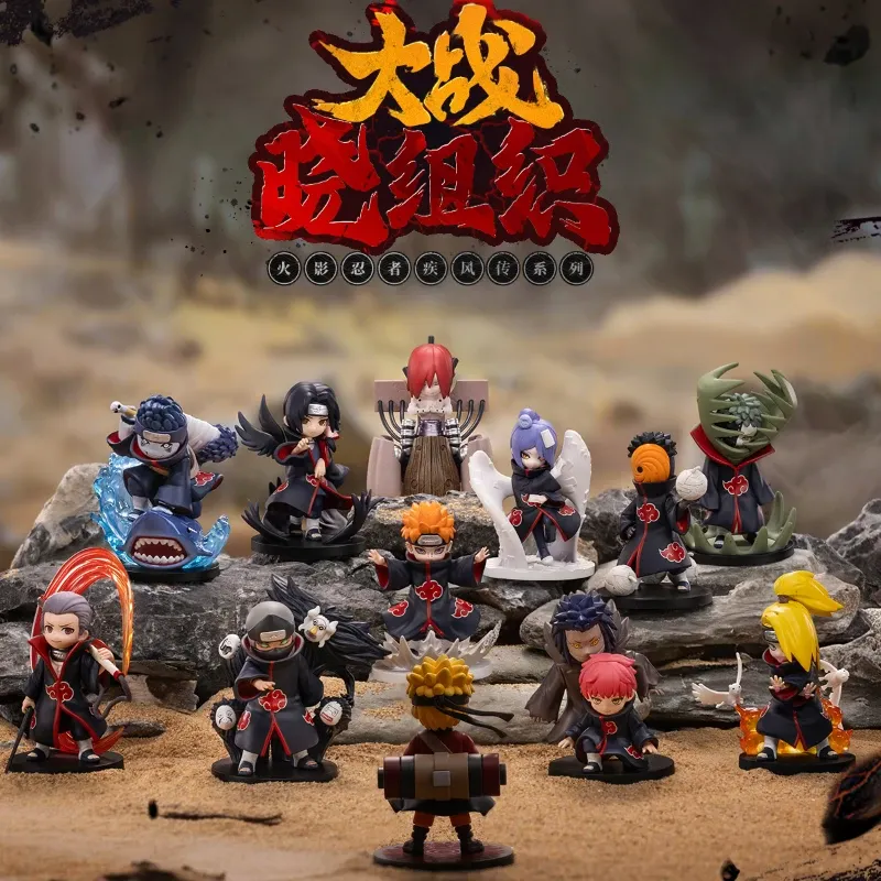 Original Pop Mart Resonance Naruto Shippuden vs. Akatsuki Series Figuren Naruto Akatsuki Blind Box Trend Weihnachtsspielzeugkollektion