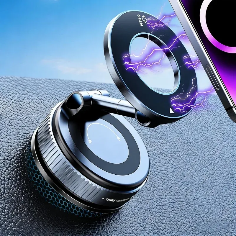Faltbarer Starker Magnet Magnetischer Handyhalter 360° °   Drehbarer Schreibtisch-Auto-Vakuum-Saugnapf Windschutzscheiben-Armaturenbrett Handyhalterung