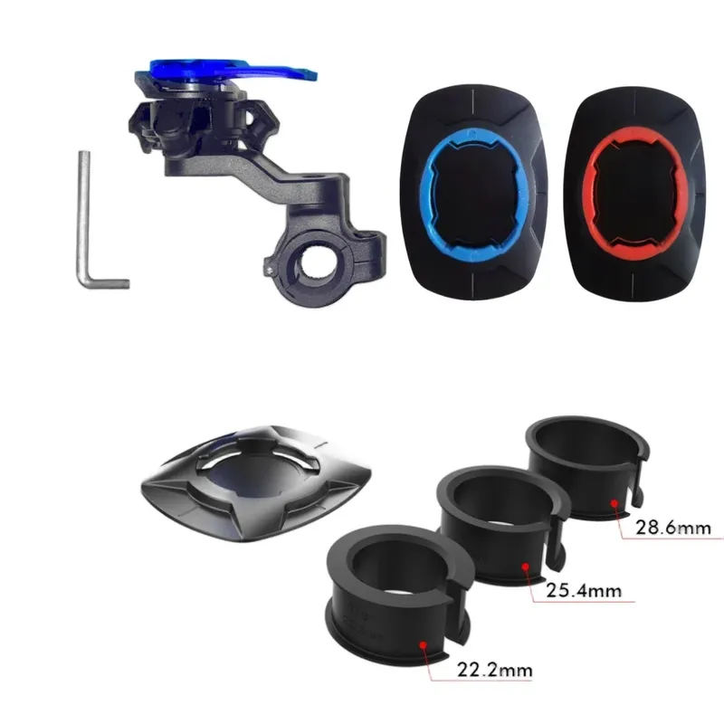 Handyhalter für Motorradlenker 360° ° Drehbare Fahrradhalterung, Sicherheitsnavigation, Unterstützung für Moto Anti-Shock-Telefonhalterungen