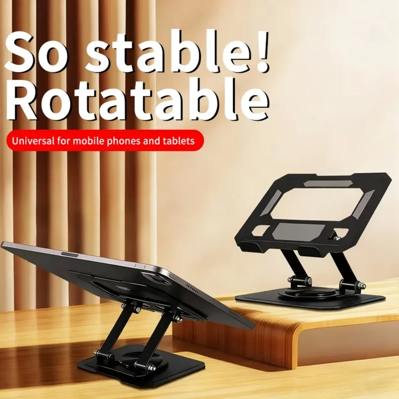 360 °   Drehbarer Tablet-Ständer, verstellbarer, faltbarer Desktop-Ständer, kompatibel mit 4,7–12 Zoll Ipad Pro/Air/Min Laptop Tablet