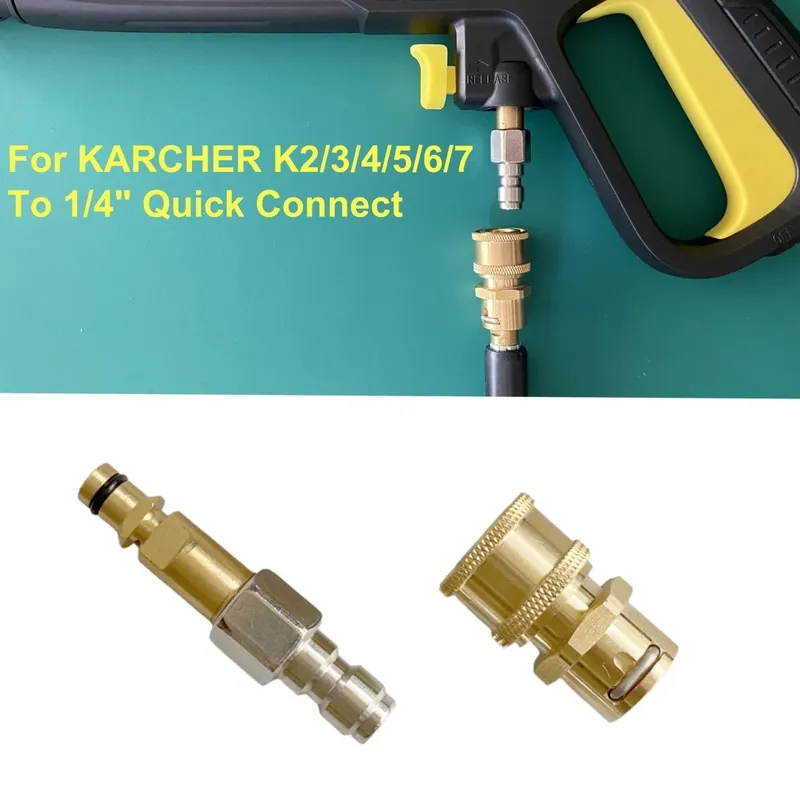 Zubehör für Hochdruckreiniger 1/4 Schnellkupplung Anti-Tangle-Adapter zum Anschließen von Schläuchen und Wasserpistolen für Karcher K-Serie