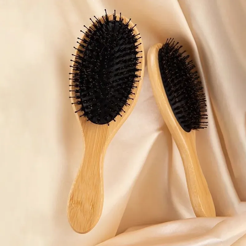Weiche Borste Haar bürste Frauen Kämme für Haar Holz Haar bürste entwirren Glätte isen Bürste Haarkamm Friseur Zubehör