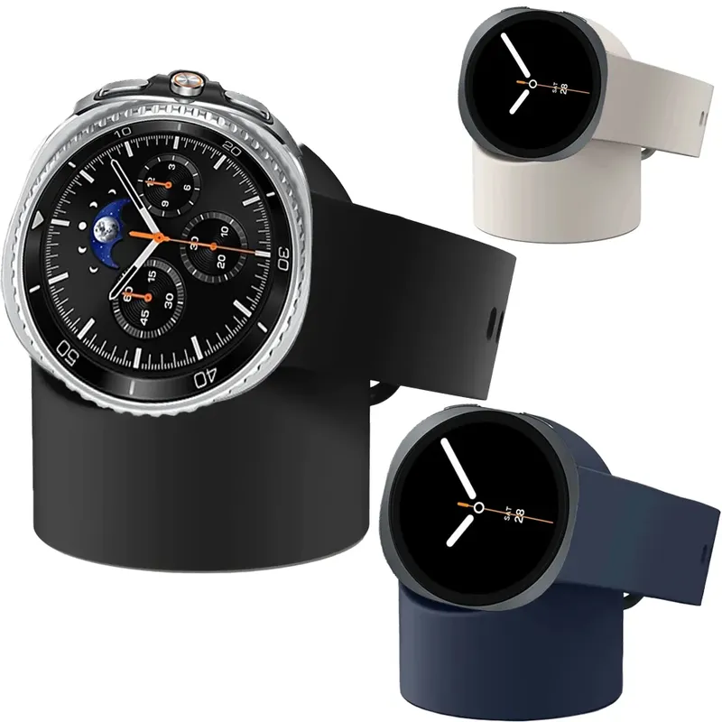 Silikon-Ladesitz für Samsung Galaxy Watch 8/7/6/5/4 40 mm 44 mm Ultra 2025, Ladestation, Aufbewahrungssitz, Watch 8 Classic 46 mm