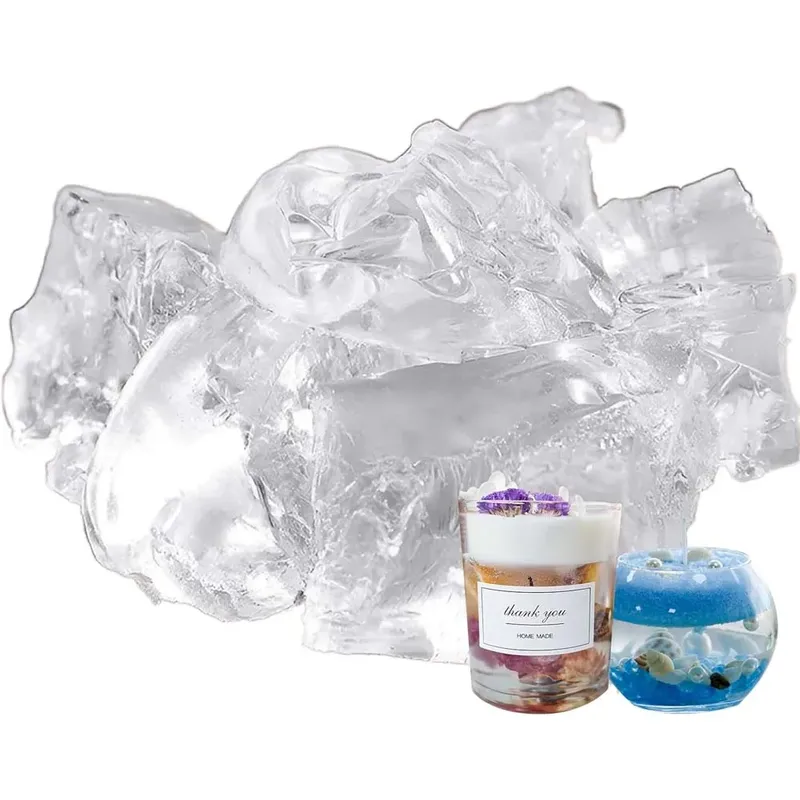 100 g/500 g/1000 g transparentes Kristall-Gelee-Wachs, DIY handgefertigte Kerzenherstellung, Zubehör, rauchfreies Duftwachsmaterial, Bastelgeschenke