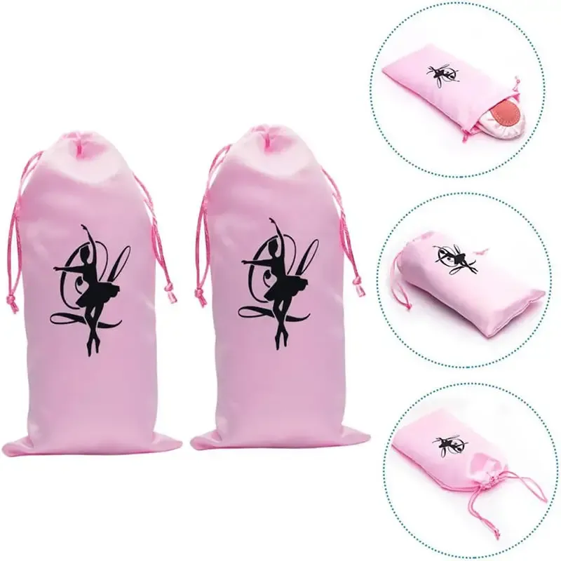 Aufbewahrungstasche für Tanzschuhe, tragbar, Ballett-Organizer, Handtasche, Taschen, Beutel, Satin, Ballettschuh, zum Aufhängen, multifunktionale Aufbewahrungstasche
